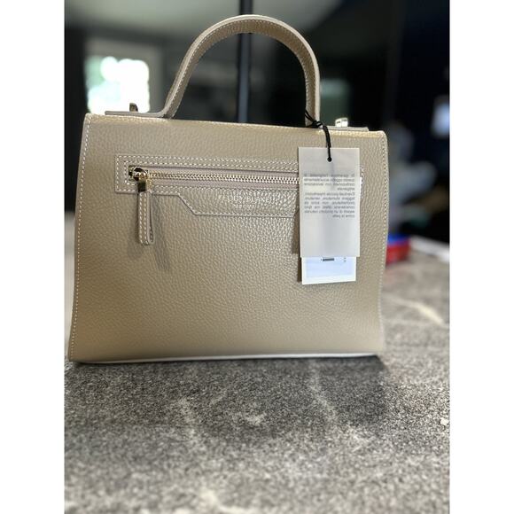 Teddy Blake Ava 11" Satchel – Taupe Chiarod Leather, Gold, Lock & Key- NWT - Picture 3 of 6